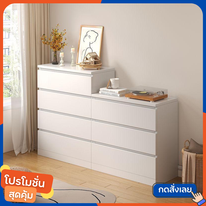 ตู้เก็บของพร้อมลิ้นชัก ชั้นวางข้าง วางได้หลากหลาย พร้อมลิ้นชัก3/4ชั้น จัดเก็บของได้เยอะ