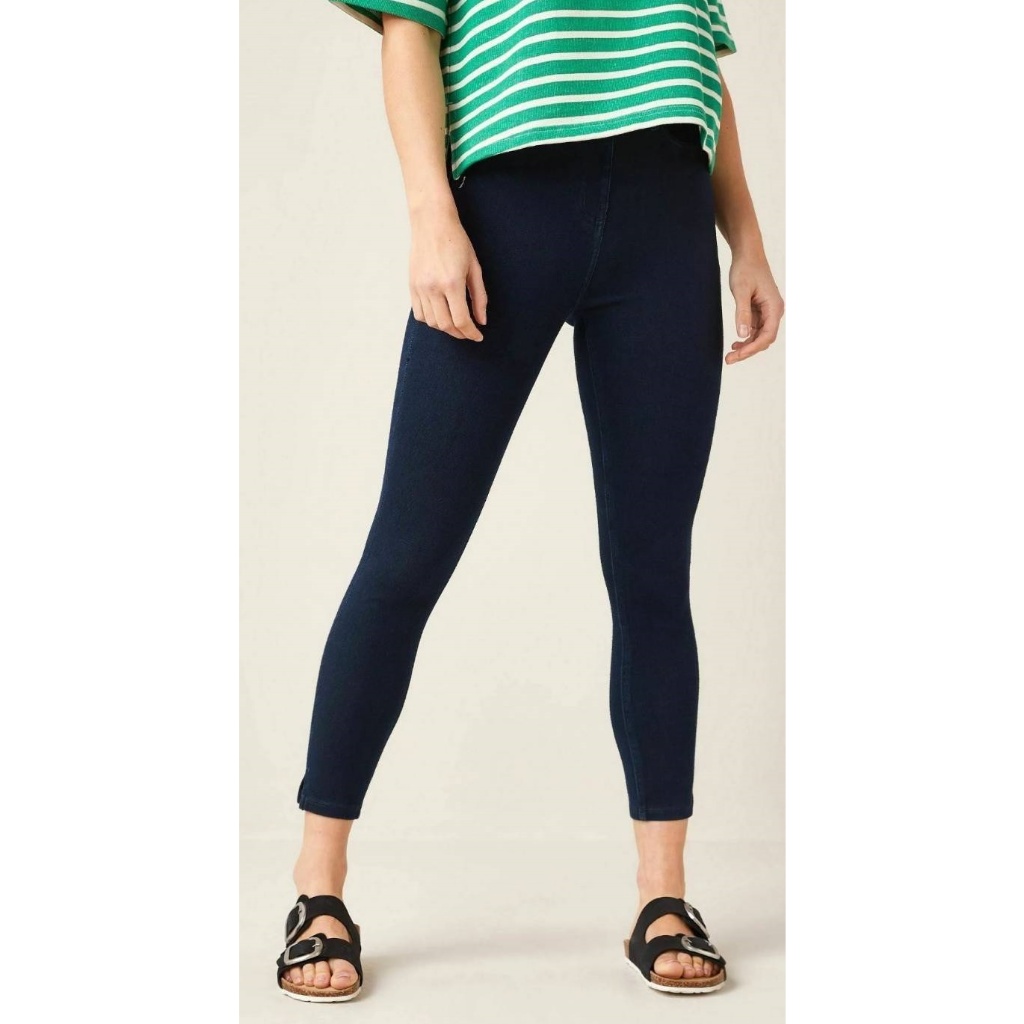 CROPPED Jeggings กางเกงเจ็กกิ้งยีนส์ ห้าส่วน จาก Next เอวยางยืด ผ้ายืดตามตัวค่ะ สียีนส์เข้ม