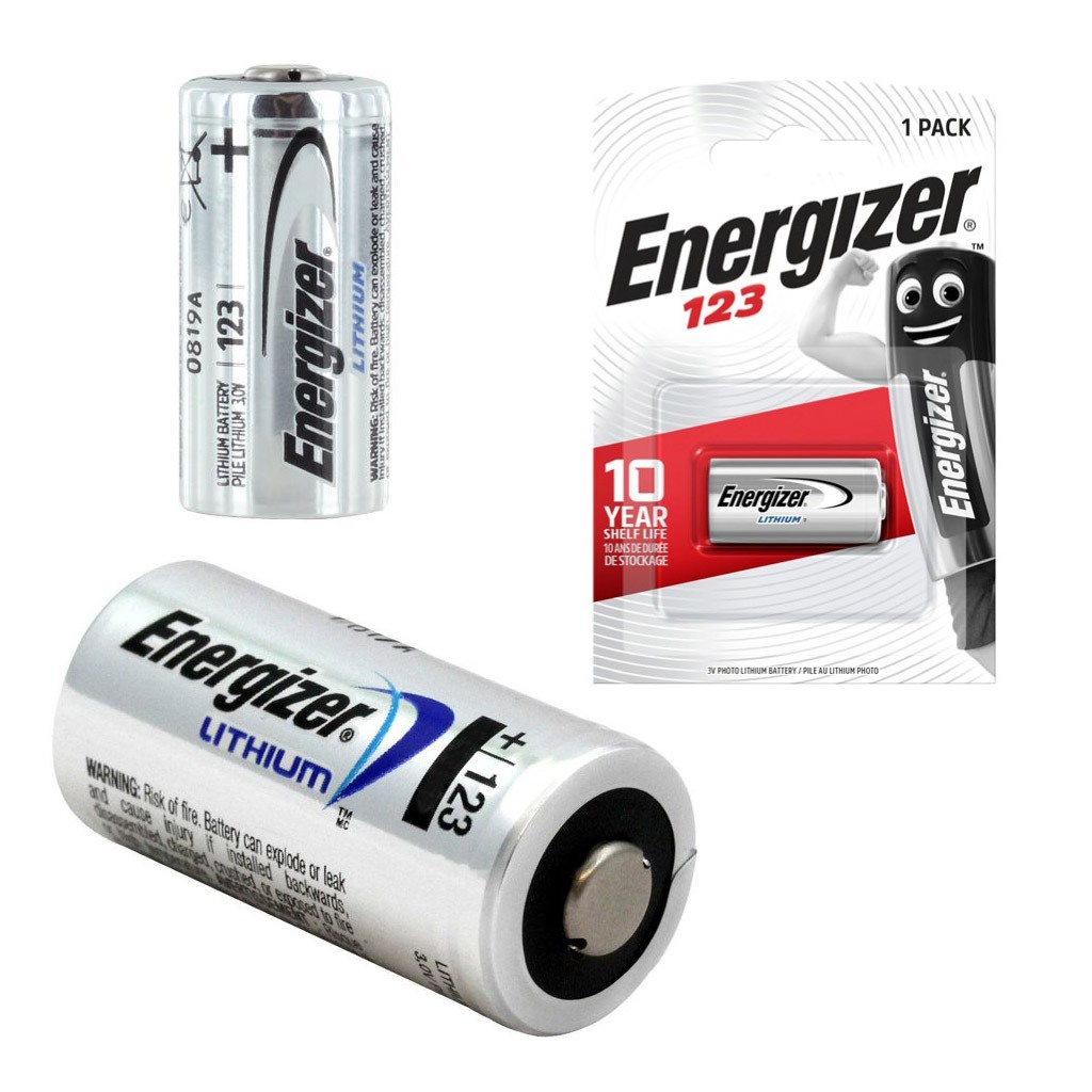 ถ่าน Energizer Lithium 123 battery 3 V รุ่น CR123A เอ็นเนอร์ไจเซอร์ ลิเธียม- สินค้าแท้ประกันศูนย์ไทย