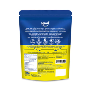 Equal Gold อิควล โกลด์ แบบถุง 150 กรัม [3 ห่อ] CC 2102 น้ำตาล สารให้ความหวานแทนน้ำตาล, 0 แคลอรี, เบาหวานทานได้