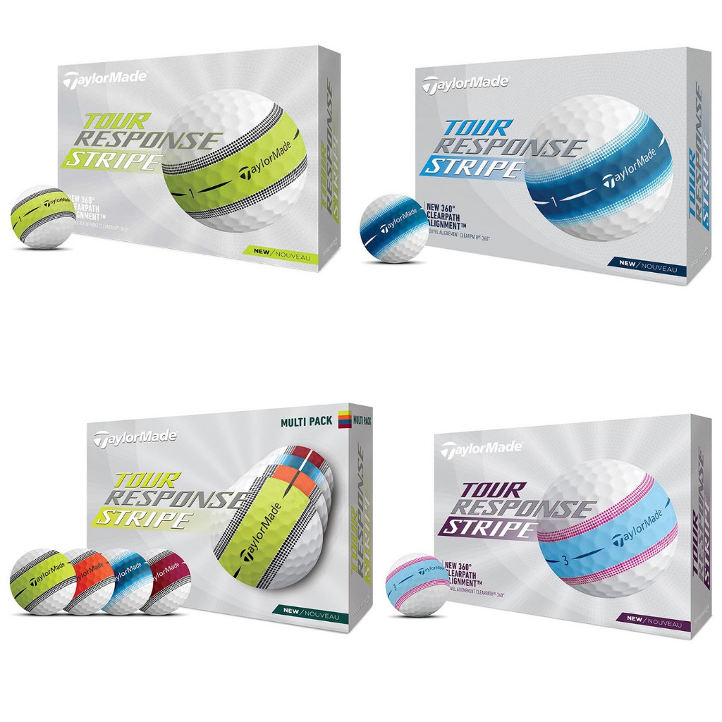 [11GOLF] ลูกกอล์ฟ 3 ชั้น 1 กล่อง 12 ลูก TaylorMade TM22 Tour Response Stripe 3 PC Golf Balls