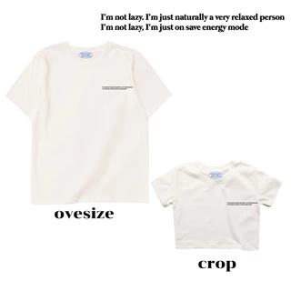 Resign studio เสื้อยืด Crop & Oversize - I’m not lazy