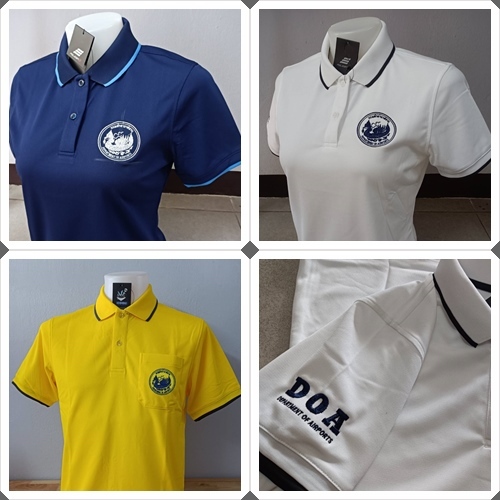 เสื้อโปโลกรมท่าอากาศยาน แขนDOA ผ้าcool