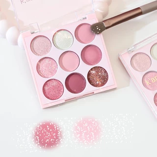 K'APEINE พาเลทตาไอศกรีม 9สี อายแชโดว์ พาเลทอายแชโดว์ แมท ประกายชิมเมอร์ สีสวย ติดทน กันน้ำ อายแชโดว์
