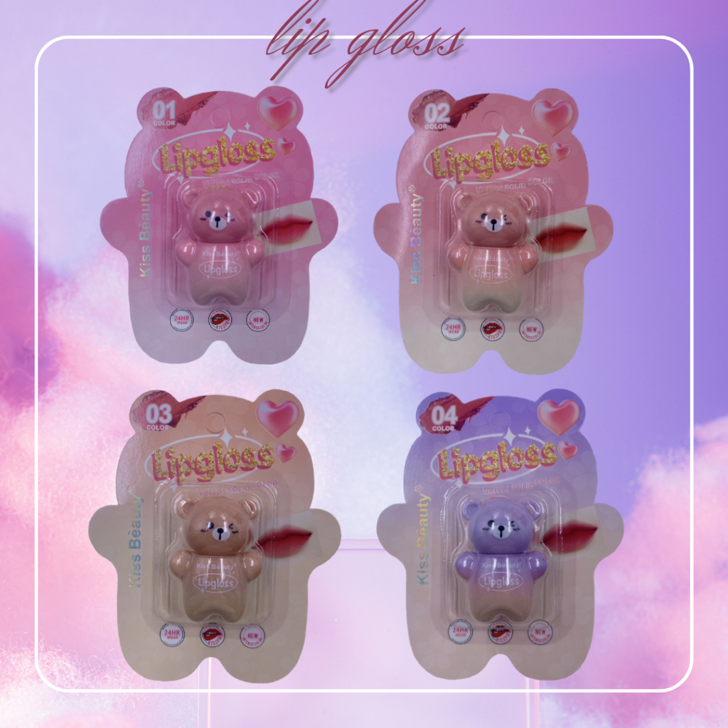 70785-03 kiss Beauty ลิปหมีแพ็คเก็จ สุดน่ารัก เกลี่ยง่าย สีสวย