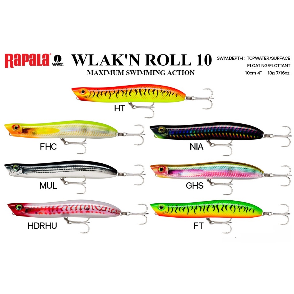 เหยื่อปลอม RAPALA MAXRAP WALK'N ROLL รหัส MXRWR10