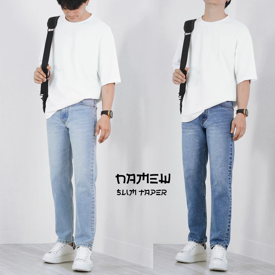 NAMEW Slim Taper Jeans กางเกงยีนส์ทรงสลิมพอดีข้อเท้า