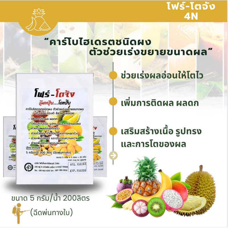 โฟร์-โตจัง 4N คาร์โบไฮเดรต ตัวช่วยเร่งการขยายผล