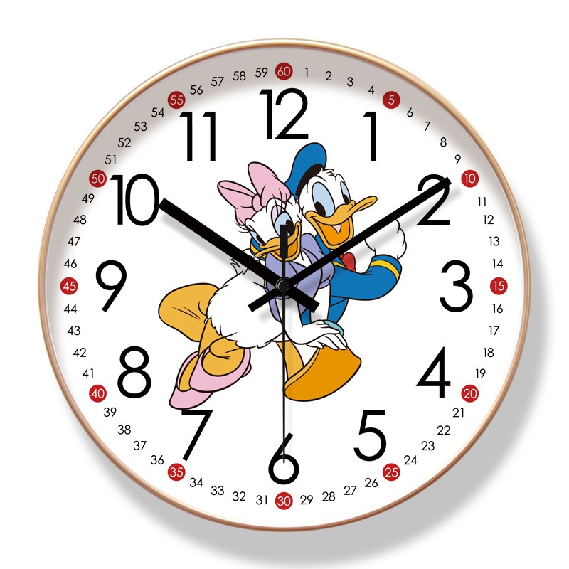 PULA นาฬิกาแขวน รุ่นการ์ตูน ขนาด12นิ้ว Donald Duck นาฬิกาบ้าน นาฬิกาติดผนัง คุณภาพดี เข็มเดินเรียบ ไ