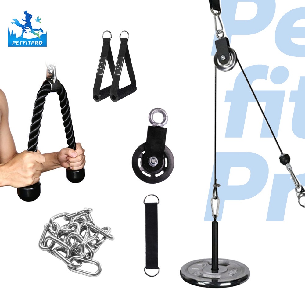 cable machine อุปกรณ์ออกกำลังกาย DIY สำหรับฝึกกล้ามเนื้อหน้าอกและหลัง