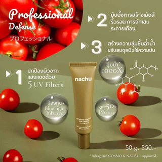 [🌞ใส่โค้ดลดเพิ่ม🌞] NACHU แนชชู กันแดด มะเขือเทศญี่ปุ่นJapanese Tomato Sun Cream 30ml SPF50+ PA++++ ครีมกันแดด