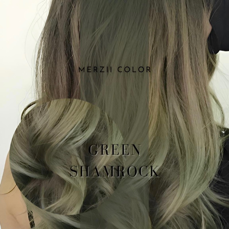 MERZii Color สีบลอนด์อมเขียว Shamrock ☘️☘️☘️(พื้นผมระดับ6,7หรือ10)