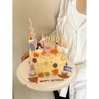 <พร้อมส่งในไทย 🇹🇭> ป้ายปักเค้ก 🎂 แต่งหน้าเค้ก มินิมอล