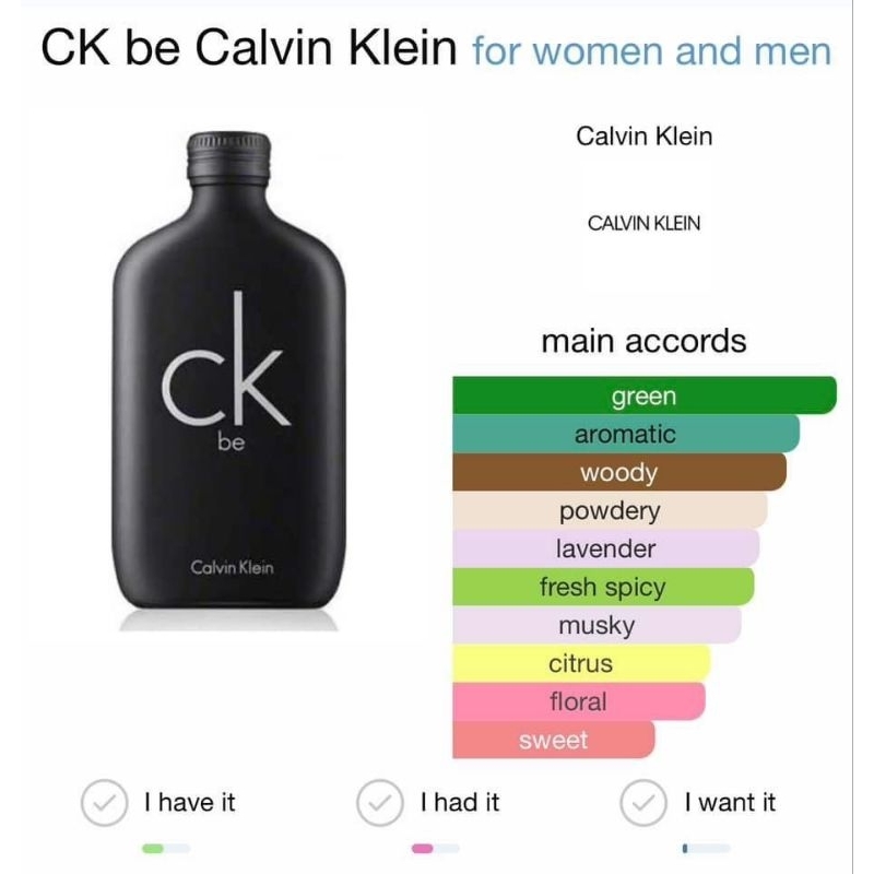 น้ำหอม CALVIN KLEIN ck be Eau de Toilette