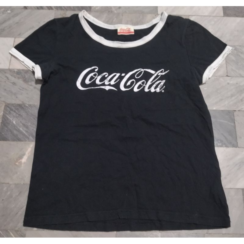 เสื้อยืด สีดำ COCA COLA อก38 ยาว23 ของแท้100%