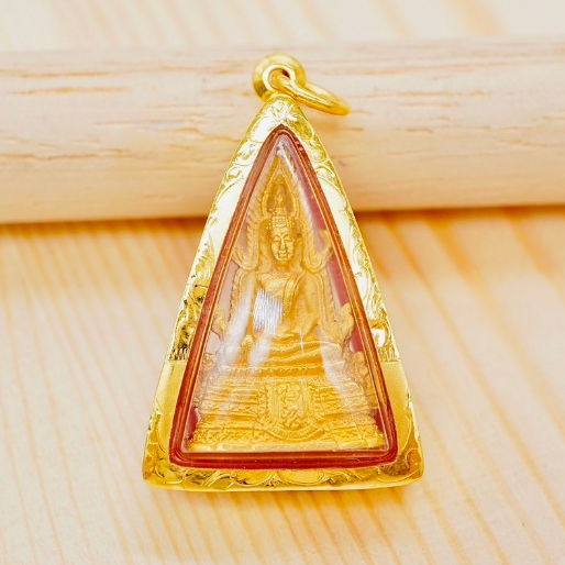 [ PCPY Jewelry ] จี้พระกริ่งพระพุทธชินราช ภปร. ทองคำแท้ • กรอบทองคำแท้90% • กันน้ำ • พระแท้จากวัด [P