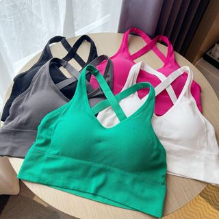 สปอร์บรา เสื้อกล้าม ครึ่งตัวไร้โตรง โชว์หลัง ใส่ออกกำลังได้ …