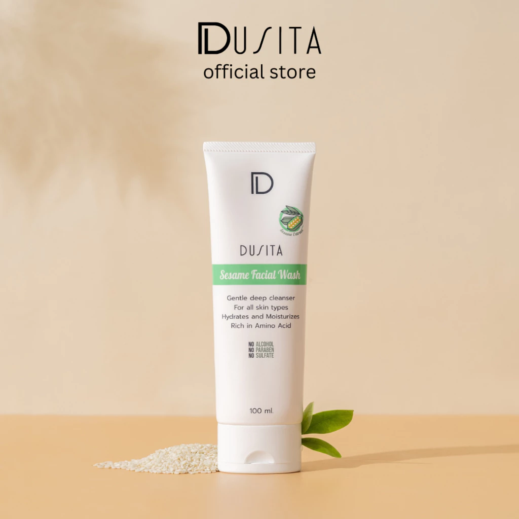 Dusita Sesame Facial Wash 100 ml โฟมล้างหน้า แบบ 3in1 สารสกัดงาดุสิตาสูตรไม่มีฟอง