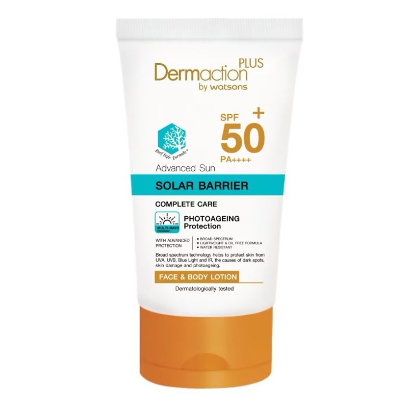 Dermaction Plus by Watsons Advanced Sun Solar Barrier FaceBody Lotion SPF50+ PA++++ 30ml