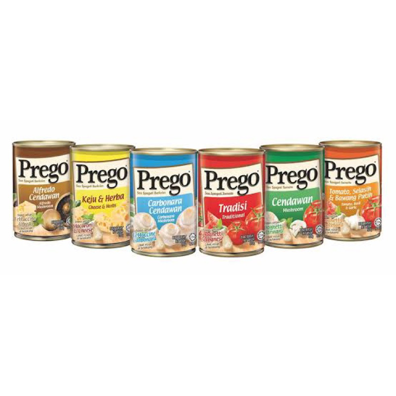 F/W Prego pasta sauce 300 g. ซอสพาสต้าในกระป๋อง ทุกสูตร นำเข้าจากมาเล 🇲🇾