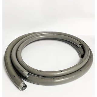 ท่ออ่อนกันน้ำ ท่อร้อยสายไฟ กันน้ำ สีเทา ขนาด 1/2" , 3/4" , 1" (แบ่งขายเมตร) flex flexible conduit w/p ท่ออ่อนเหล็กกันน้ำ