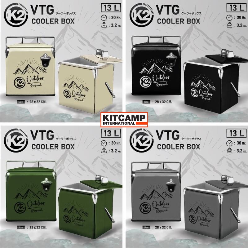 กระติก K2 VTG STEEL COOLER ขนาด13L กระติกเก็บความเย็น