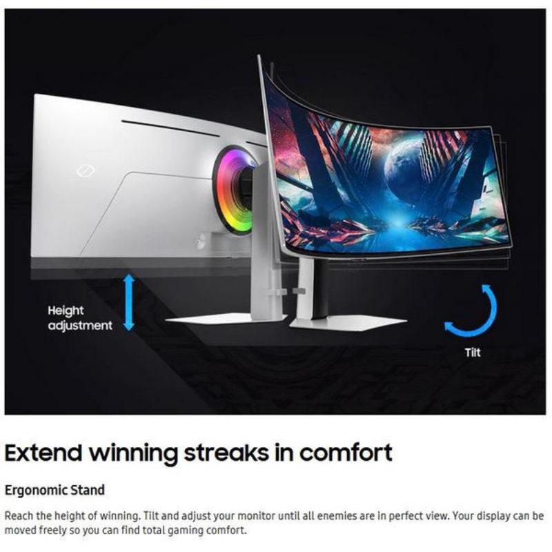 SAMSUNG 49"Odyssey G93SC Series OLED Curved Gaming Monitor,240Hz,0.03ms,Dual QHD,Display HDR 400,Fre