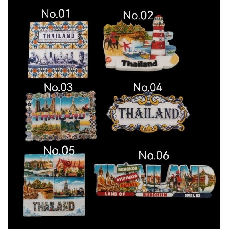 เเม่เหล็กติดตู้เย็น เเม่เหล็กเรซิ่นเคลือบ ของฝากชาวต่างชาติ