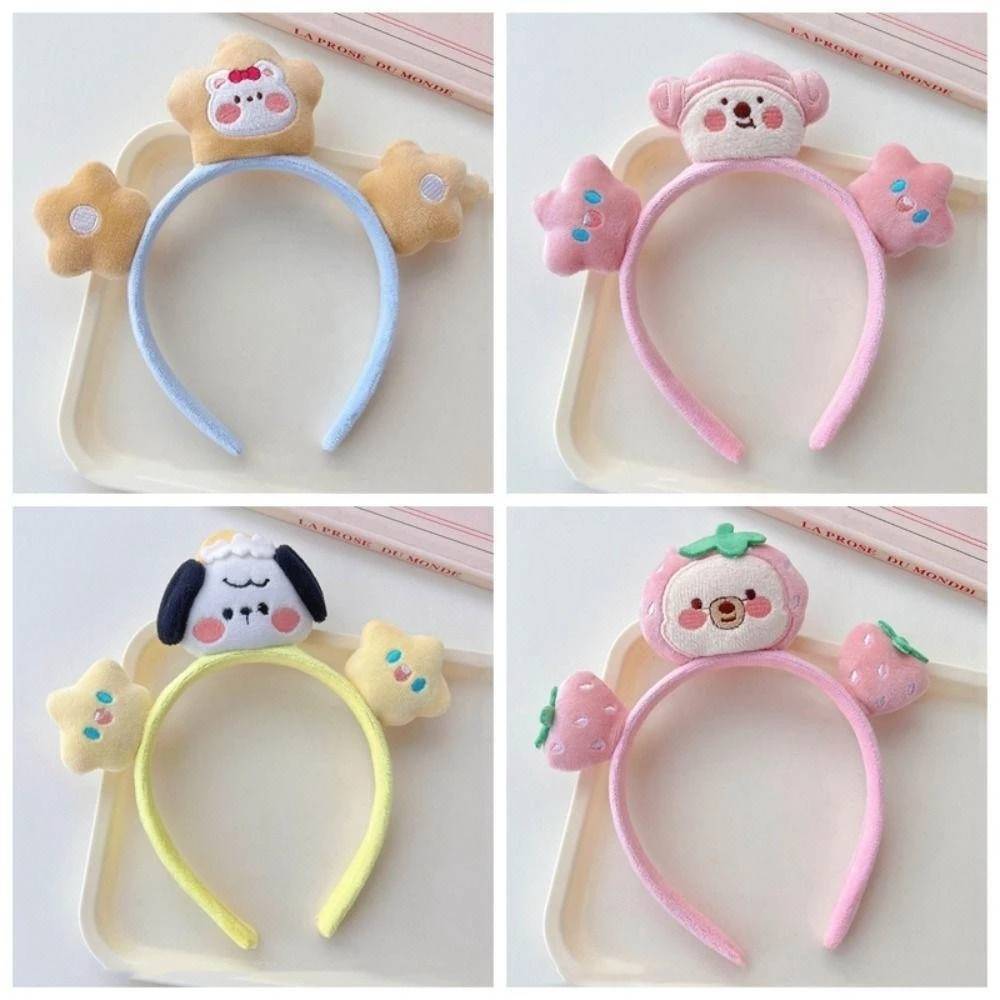 DDR-ที่คาดผม กำมะหยี่ตุ๊กตาขนนุ่ม กันลื่น เครื่องประดับผม น่ารัก พร้อมส่งจากไทย