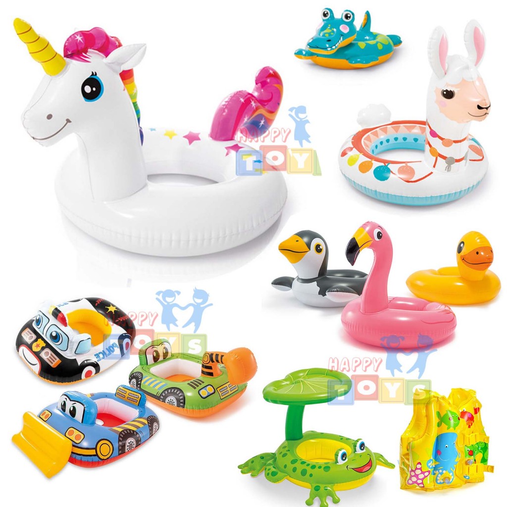 Intex 59221 ห่วงยางลายสัตว์ ลามะ จระเข้ ยูนิคอร์น