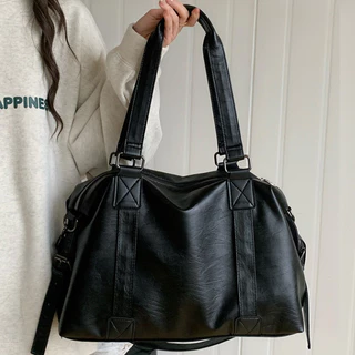 [ใช้2โค้ดส่งฟรี+ลดเพิ่ม]ส่งด่วน!จากไทย 2026 กระเป๋าหนังใบใหญ่สุด Oversize Messenger Bag ทรงฮิต 3 สี F125