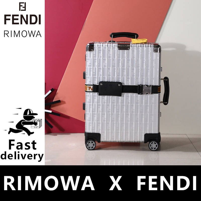 new ของแท้ 100% RIMOWA FENDI ชื่อร่วม กระเป๋าเดินทางหายาก yellow