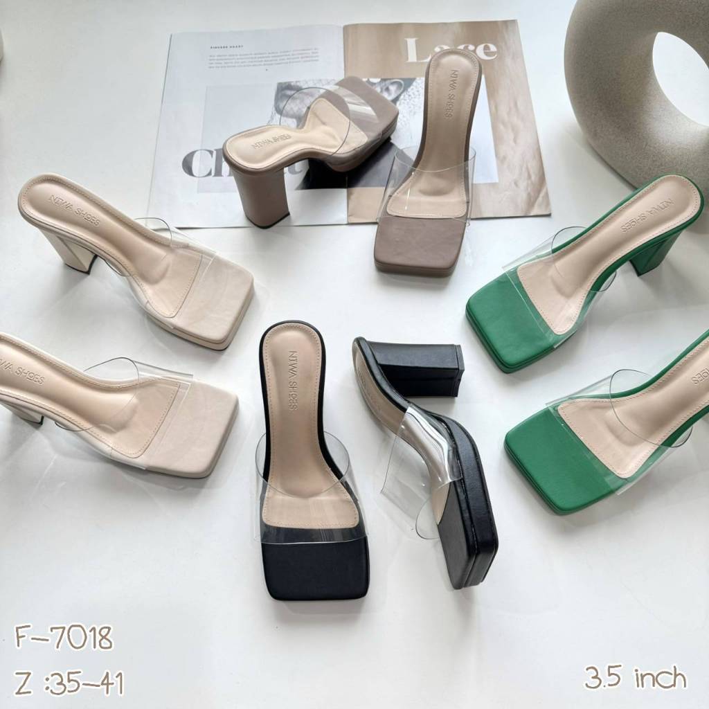 NIWA SHOES รองเท้าส้นสูง งานฉ่ำมากอีกแล้ว รุ่นนี้แต่ละสีแค่ดูแพง รหัสสินค้า F-7018