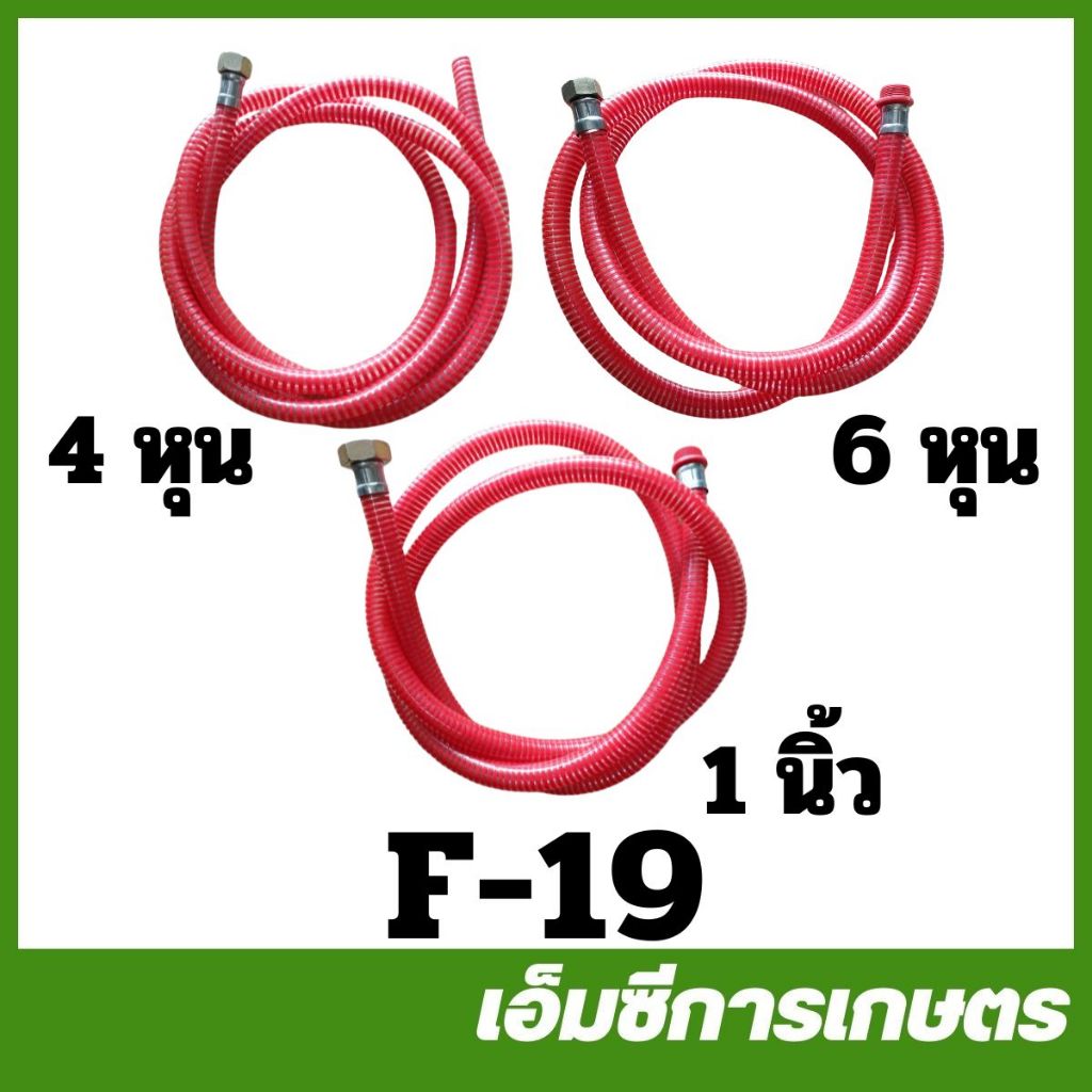 F-19 คละสี คละแบบ สายเข้าออก ปั๊มพ่นยา 3 สูบ
