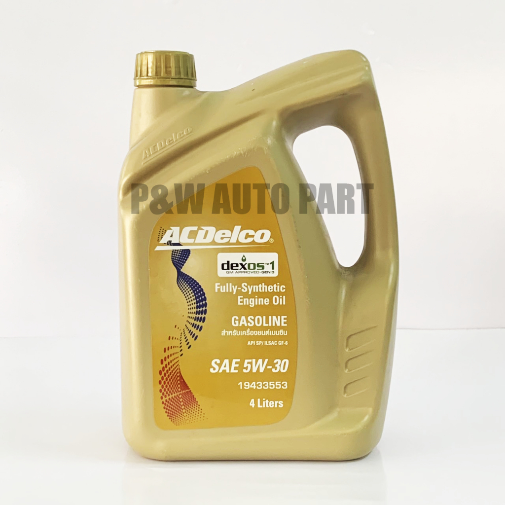 น้ำมันเครื่องเบนซินสังเคราะห์แท้100% 5W-30 4ลิตร (Acdelco)