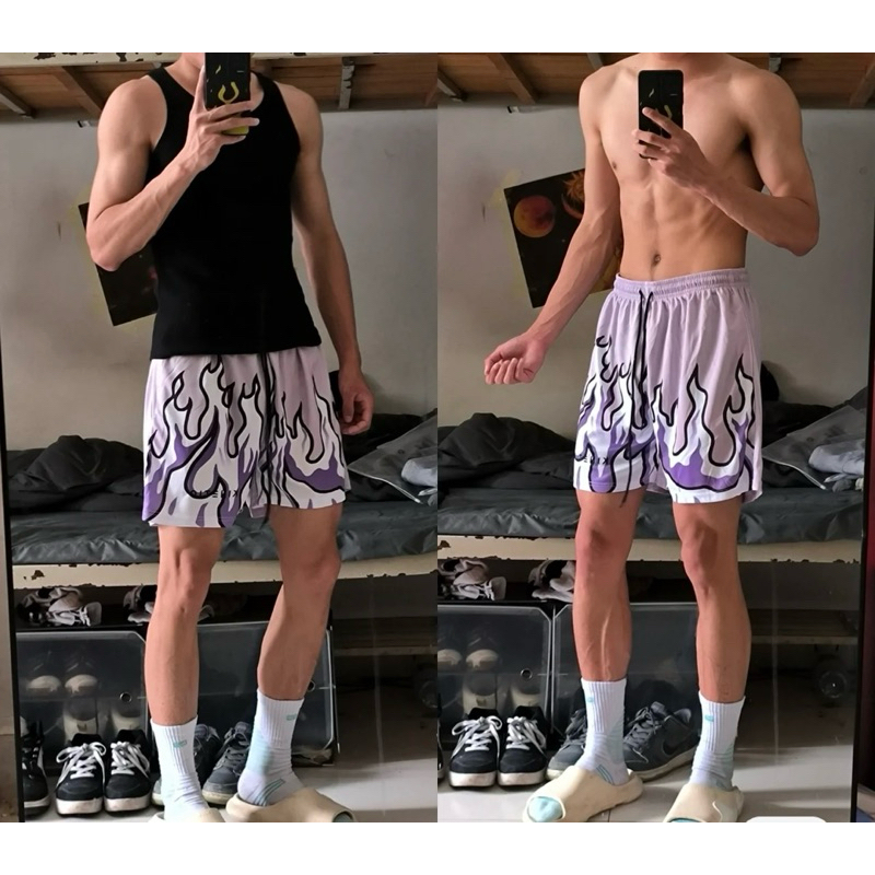 [พร้อมส่ง] Spenzer.street | Fire short กางเกงขาสั้น เสื้อผ้าสตรีท เนื้อผ้าดี คุณภาพแน่น ฮิต unisex 2024 ขายดี