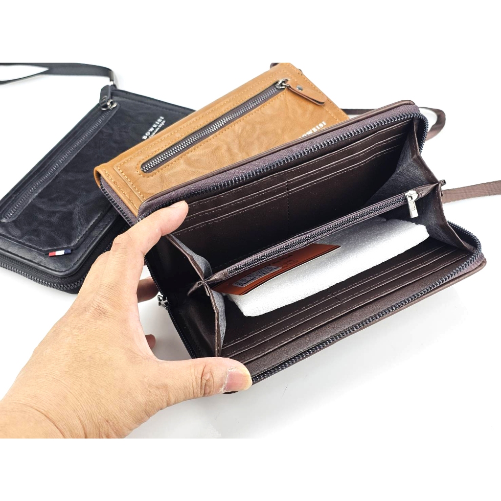 🔻 BOWEISI WALLET BAG'S🔻 กระเป๋าสตางค์ กระเป๋าผู้ชายใบยาว ช่องใส่หลายช่อง สามารถ ใส่มือถือได้ 🔷 ร้านไทยส่งไว✅