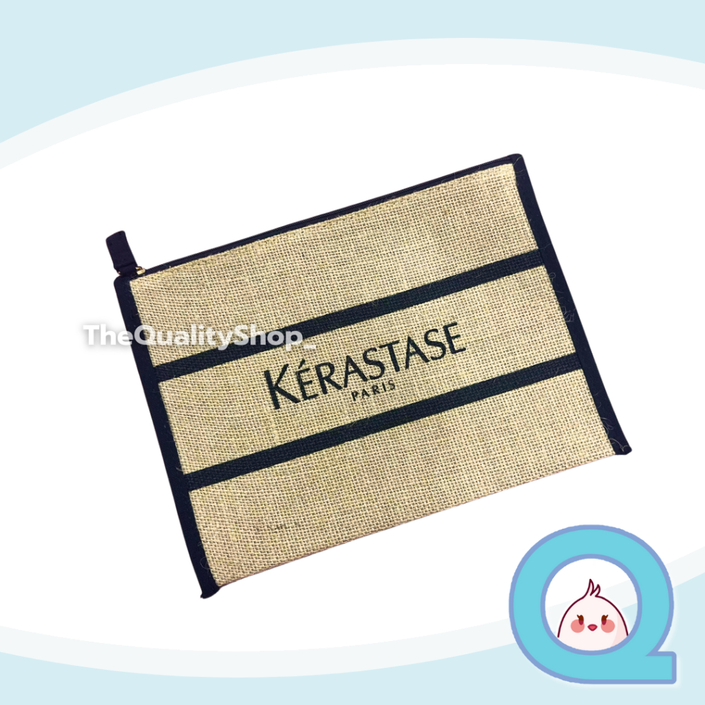 Kérastase :  เคเรสตาส | KERASTASE Bag กระเป๋าสานใส่เครื่องสำอาง กระเป๋าเสริม ถือเที่ยวทะเล เข้ากับหน้าร้อน