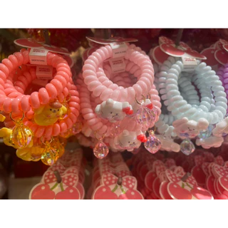 ยางรัดผมเกรียว12ชิ้น 24ชิ้น 36ชิ้น แต่รุ่น มีหลายสีหลายลายลายซาริโอ (คละลาย)