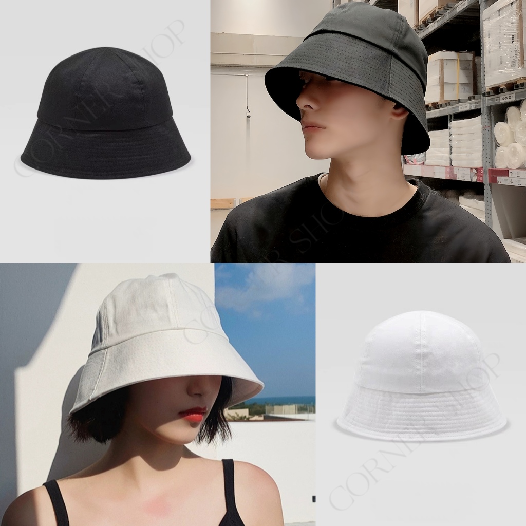 (HSIX)หมวกบัคเก็ตสีพื้น หมวกปีกกรอบทรงสวย กันแดด เหมาะสำหรับผู้ชาย และผู้หญิง