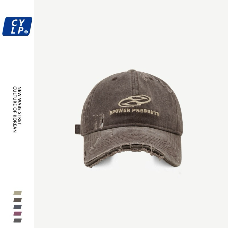 หมวกแก๊ปเบสบอลปัก Epower มี 5 สี รุ่นขาดเซอๆ รูปที่ 2