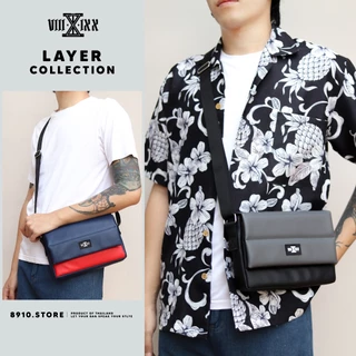 (มีสีใหม่) LAYER 9" มี 8 สี แบรนด์ 8910 กระเป๋าหนัง สะพายข้าง ทรงนวมหนา ใส่ ipad mini แบรนด์ไทย หนังกันน้ำ