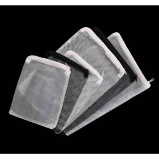 ถุงผ้าตาข่ายใส่วัสดุกรองมีเดียแบบมีซิป คุณภาพดี ซิปพลาสติกอย…