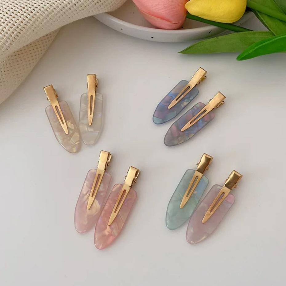 กิ๊บติดผม ไร้รอยต่อ หินอ่อน 1 ชิ้น (พร้อมส่งจากไทย)