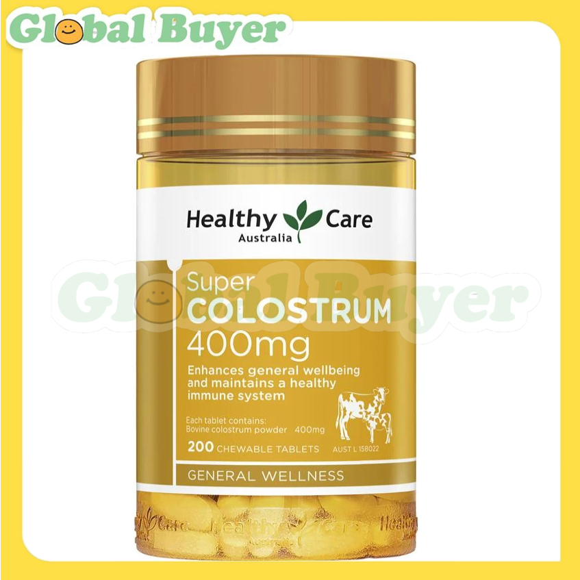 Healthy Care Super Colostrum 400mg 200 Chewable Tablets