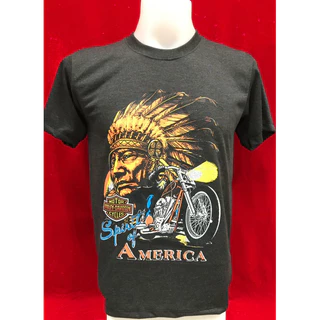 เสื้อยืดลายวินเทจ ใส่สบาย ระบายอากาศได้ดี ใส่ได้ทั้งผู้ชายและผู้หญิง