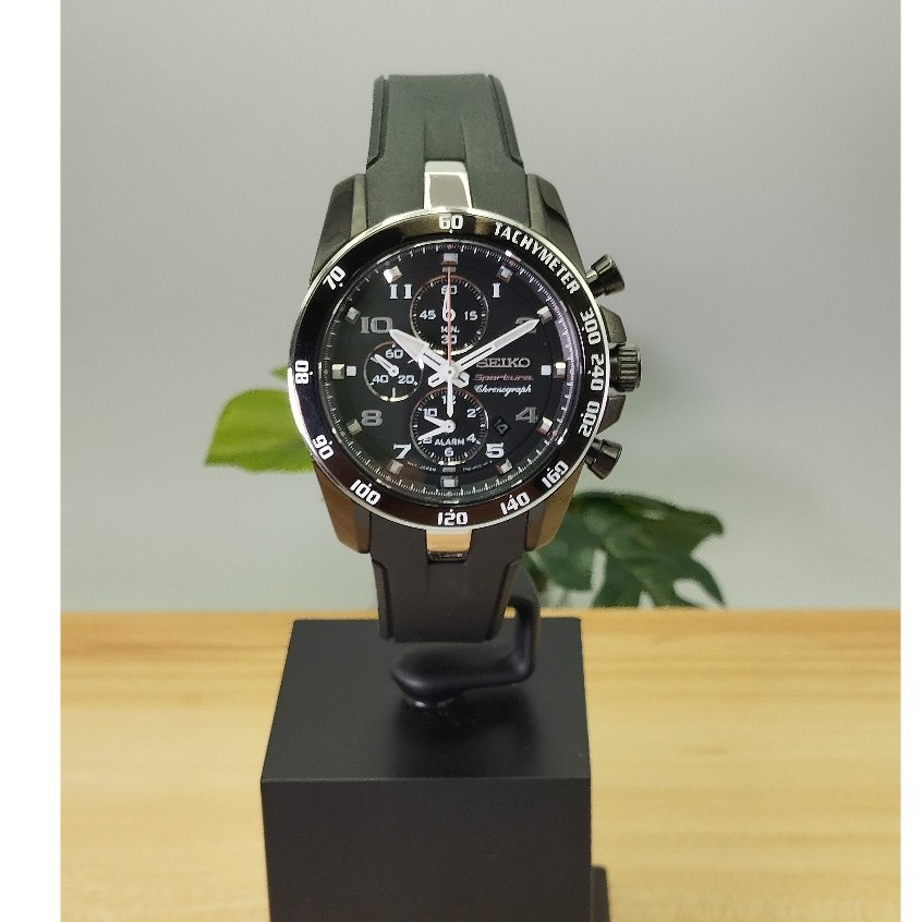 นาฬิกา(ผู้ชาย) SEIKO Sportura Chronograph จับเวลา สามารถตั้งปลุกได้ รับประกันศูนย์