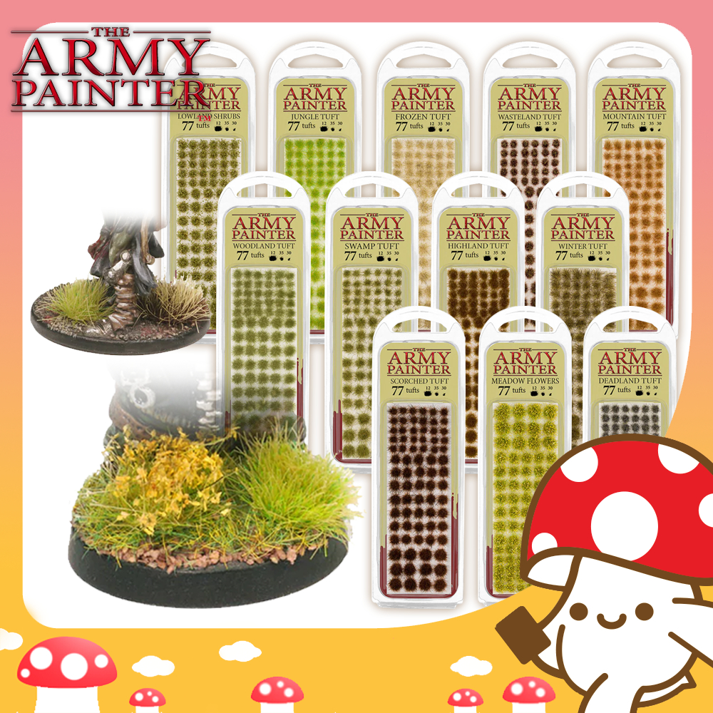 The Army Painter : Tufts หญ้า พุ่มไม้ ตกแต่งฐานโมเดล จาก Kinoko Card Game Shop | TRPG D&D Warhammer Miniature