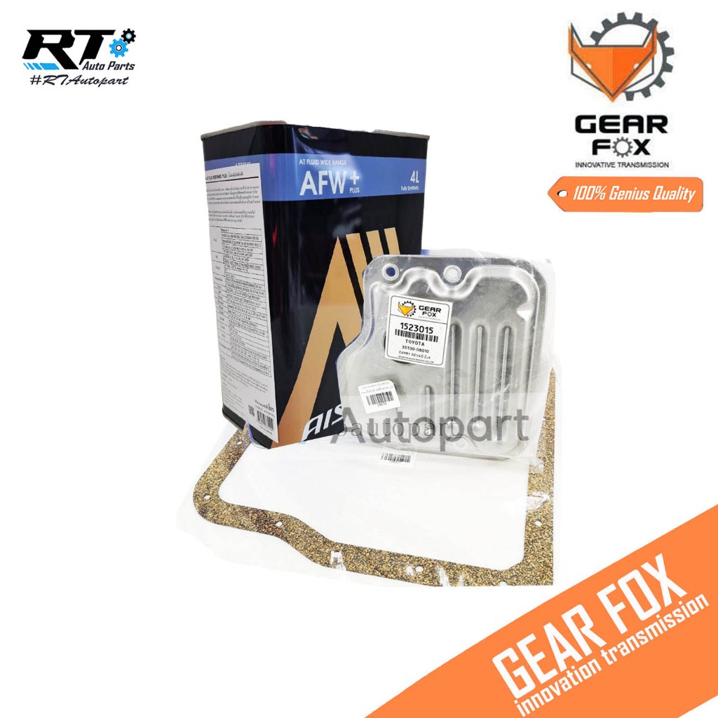 Gearfox ชุดถ่ายน้ำมันเกียร์ AFW+ Camry ACV40 ACV41 เครื่อง 2.4 ปี06-12 / กรองเกียร์