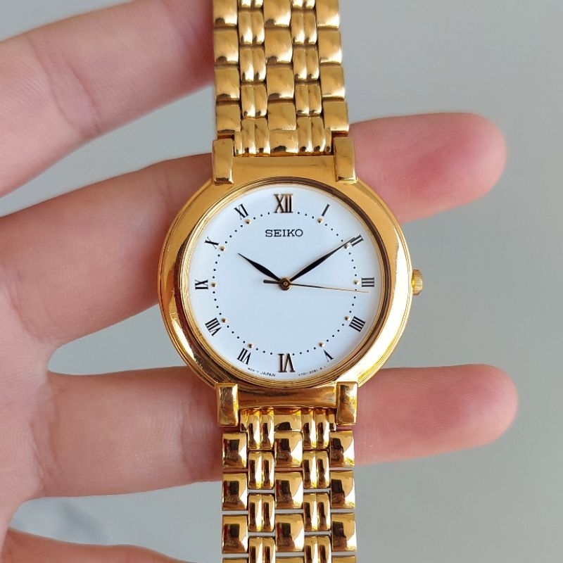 นาฬิกา Seiko Quartz เรือนทอง มือสองของแท้100%